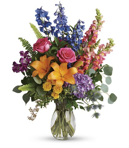 Colors Of The Rainbow Bouquet from Forever Flowers, flower delivery in St. Thomas, VI